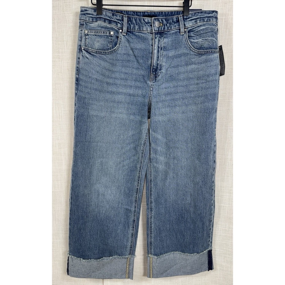 NEW Talbots‎ Straight Ankle Cuff Jeans Women's Size 12 NWT Rtl $119 Denim